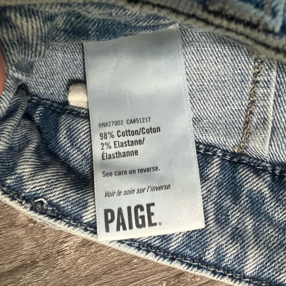 PAIGE Blue Flare Wide Leg Jeans - Picture 4 of 5